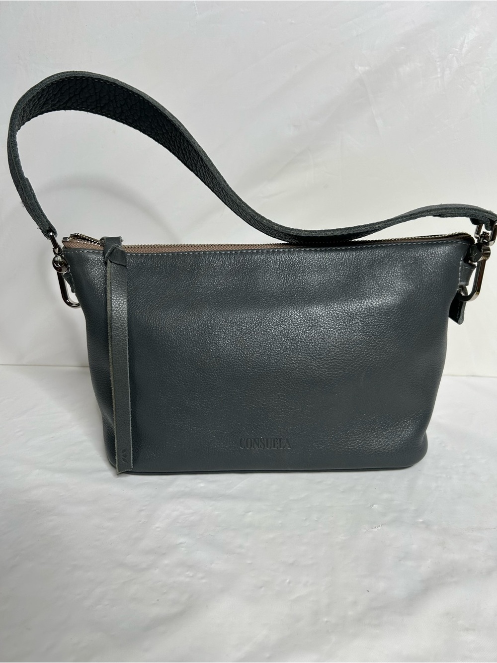 Consuela Keanu Your Way Gray Leather Shoulder Bag - Picture 3 of 12